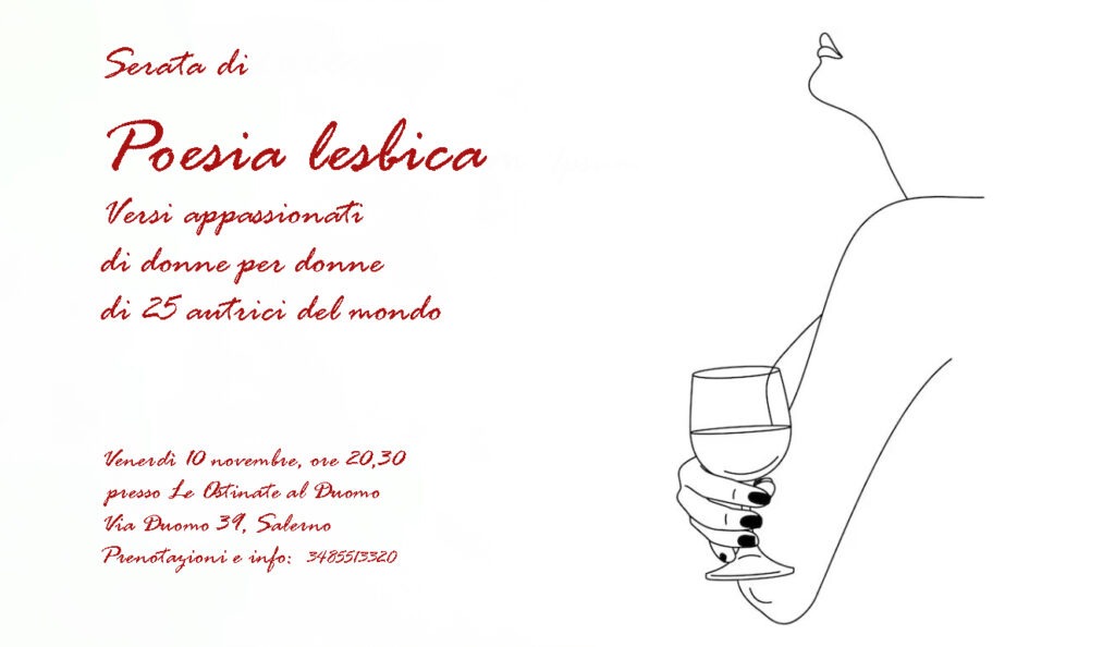 “Un vino/un libro” serata dedicata allo Poesia Lesbica