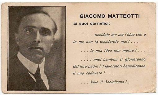 Salerno remembers the sacrifice of Giacomo Matteotti