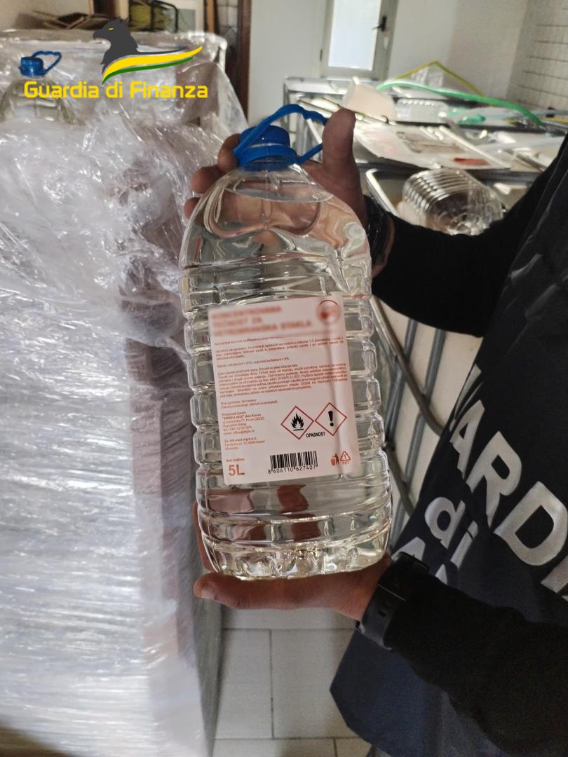 Imported liquor as sanitizer: Salerno firm in bother