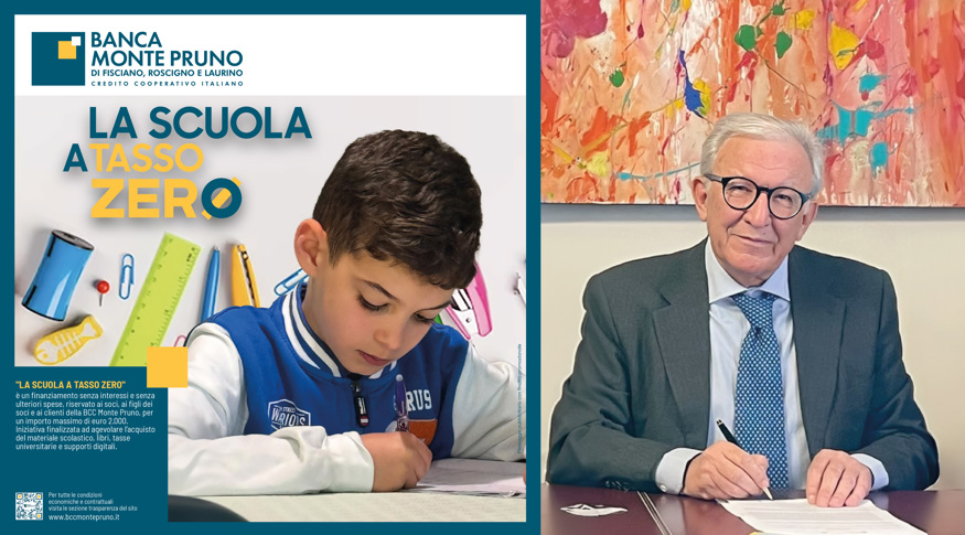 “La scuola a tasso zero” con Bcc Monte Pruno